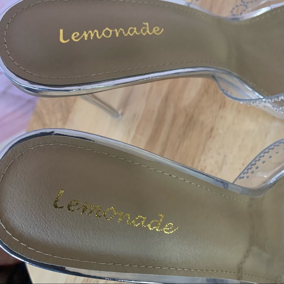 Lemonade Clear‎ Bing Out High Heel Mules SZ10 - Picture 2 of 12